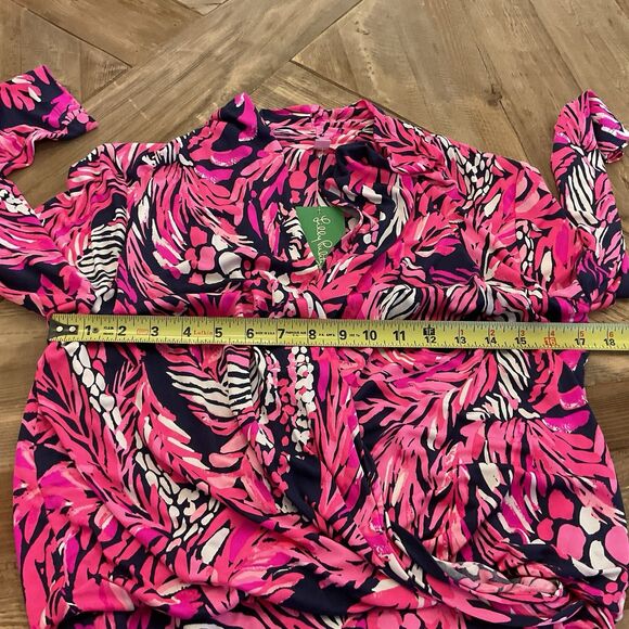 Lilly Pulitzer Felizia Dress Jungle In Here Print Size M 100% Silk NWT $258 - Picture 7 of 8